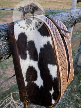 Genuine Cowhide And Handtooled Toiletry Bag